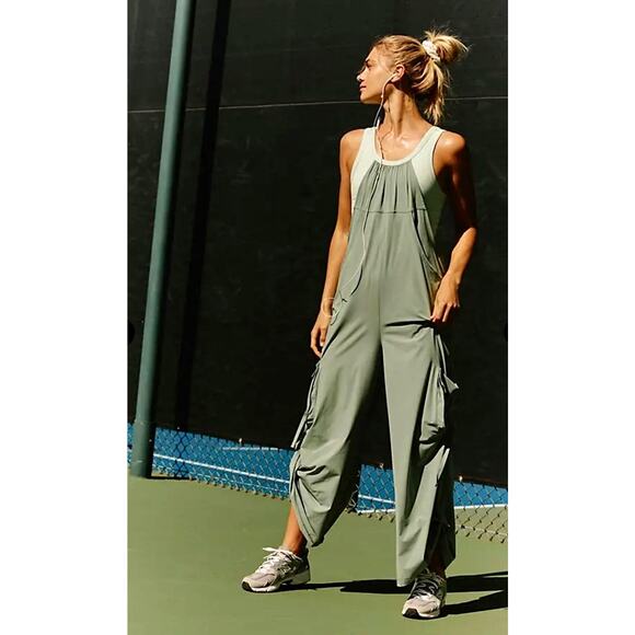 Free People Pathfinder One Piece Jumpsuit Cactus/Fern Combo M - Picture 1 of 4